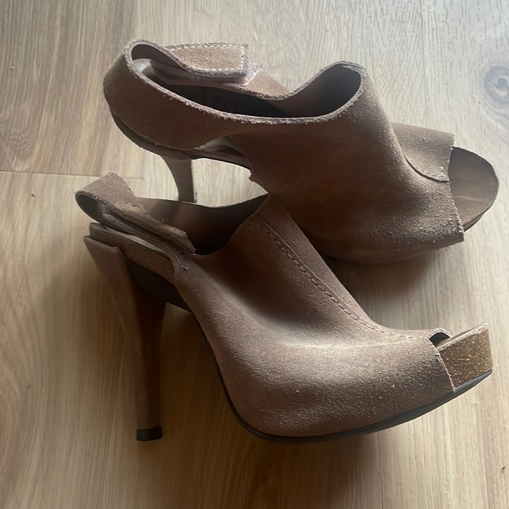 Spanish Pedro Garcia suede heels 5 inch
